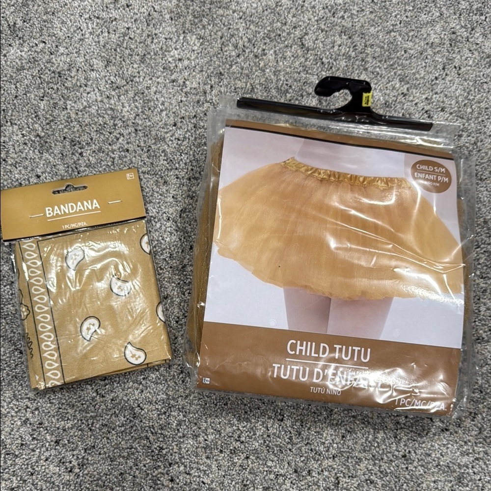 Gold Child Tutu and Bandana Set